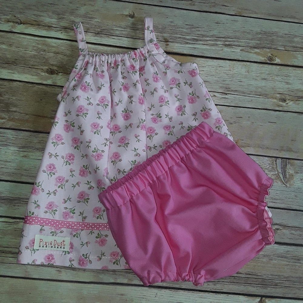 2pcs. Sundress & daiper cover   6/9 mos - Picture 2 of 4